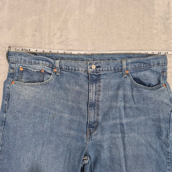 Levis 550 46x32 Relaxed Fit Tapered Leg Blue Jeans Mens Light Wash Big 46 - Picture 5 of 9